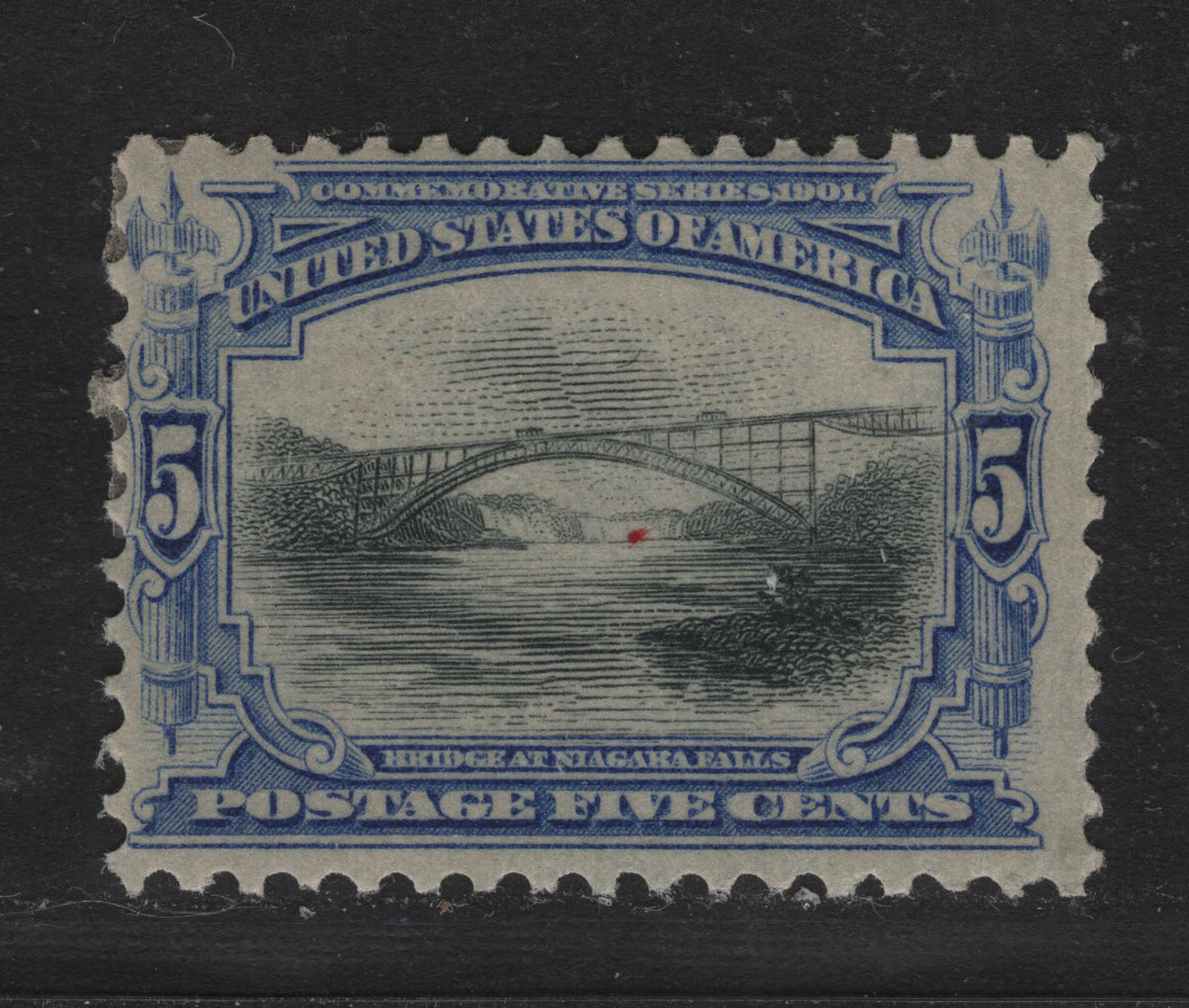 Lot 126 United States SC#297 5c Ultramarine & Black , 1901 Pan-American Exposition Issue, A FOG Single, Upright Wmk