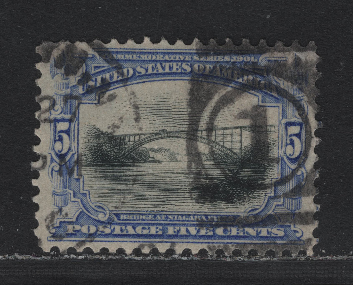 Lot 131 United States SC#297 5c Bright Ultramarine & Black , 1901 Pan-American Exposition Issue, A Very Fine Used Single, Inverted & Reversed Wmk