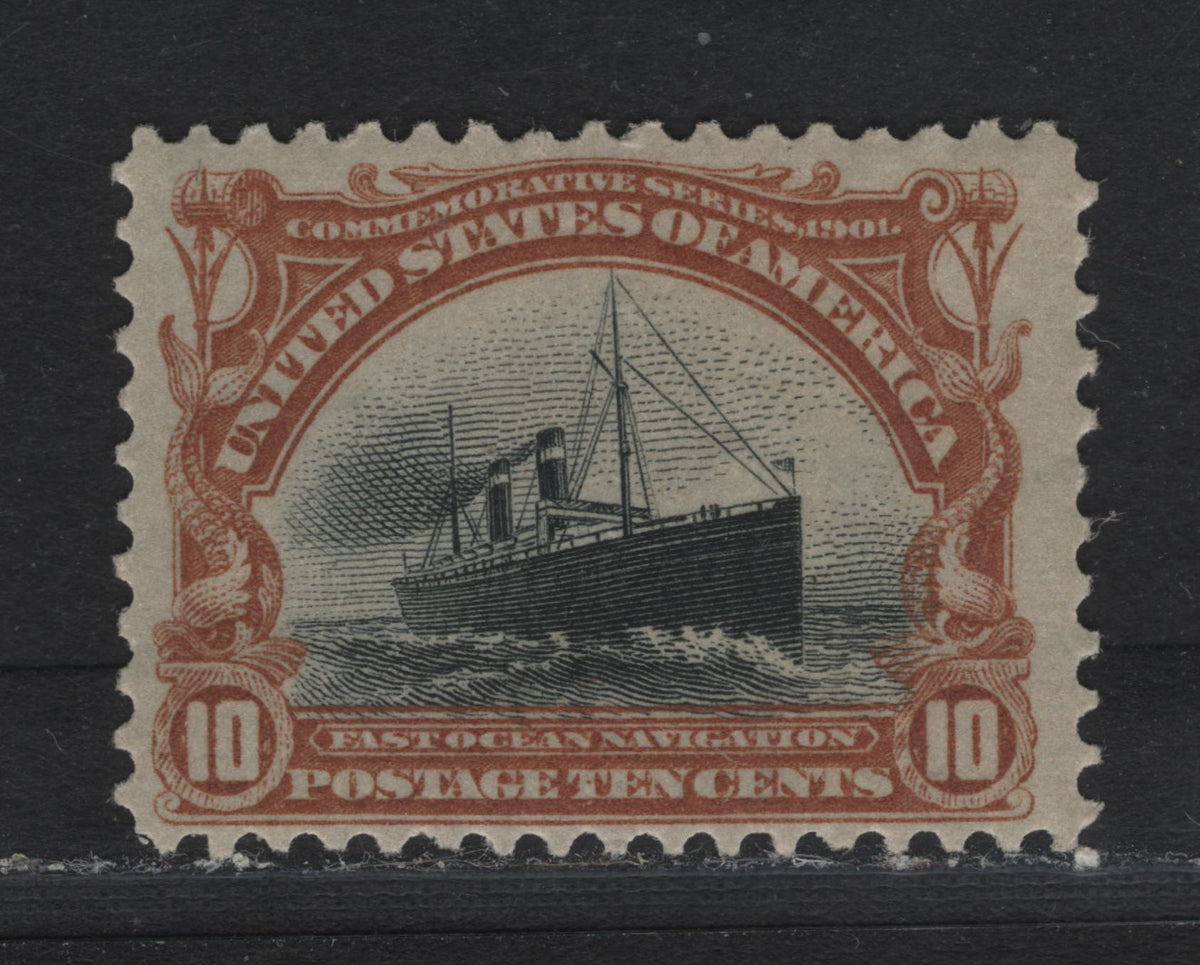 Lot 151 United States SC#299 10c Orange Brown & Black , 1901 Pan-American Exposition Issue, A VFOG Single, Inverted Wmk