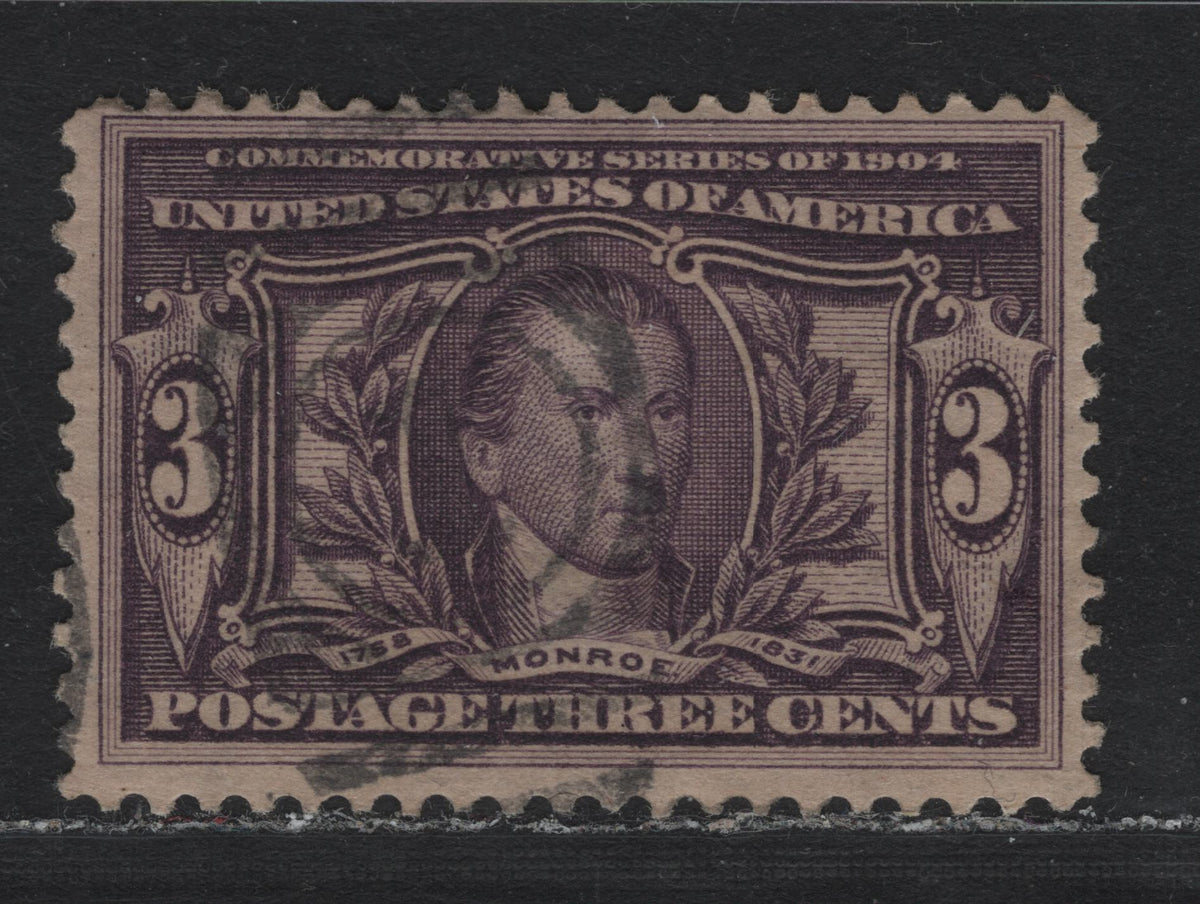 Lot 172 United States SC#325 3c Violet , 1904 Louisiana Purchase Issue, A Fine Used Single, Sideways Wmk
