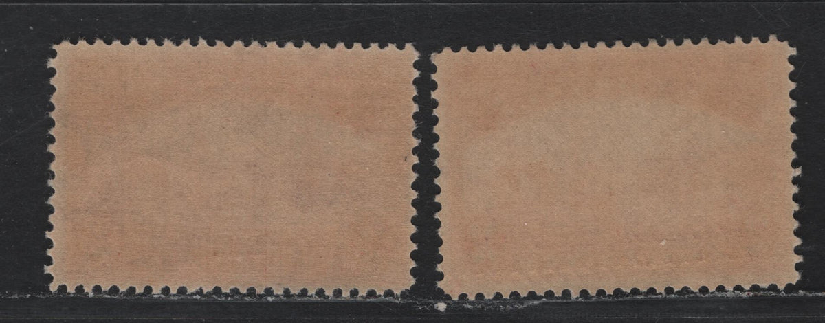 Lot 242 United States SC#372var 2c Carmine , 1909 Hudson-Fulton Celebration Issue, 2 FNH Singles, Inverted Wmks, Two Shades, Ribbed Effect Paper.