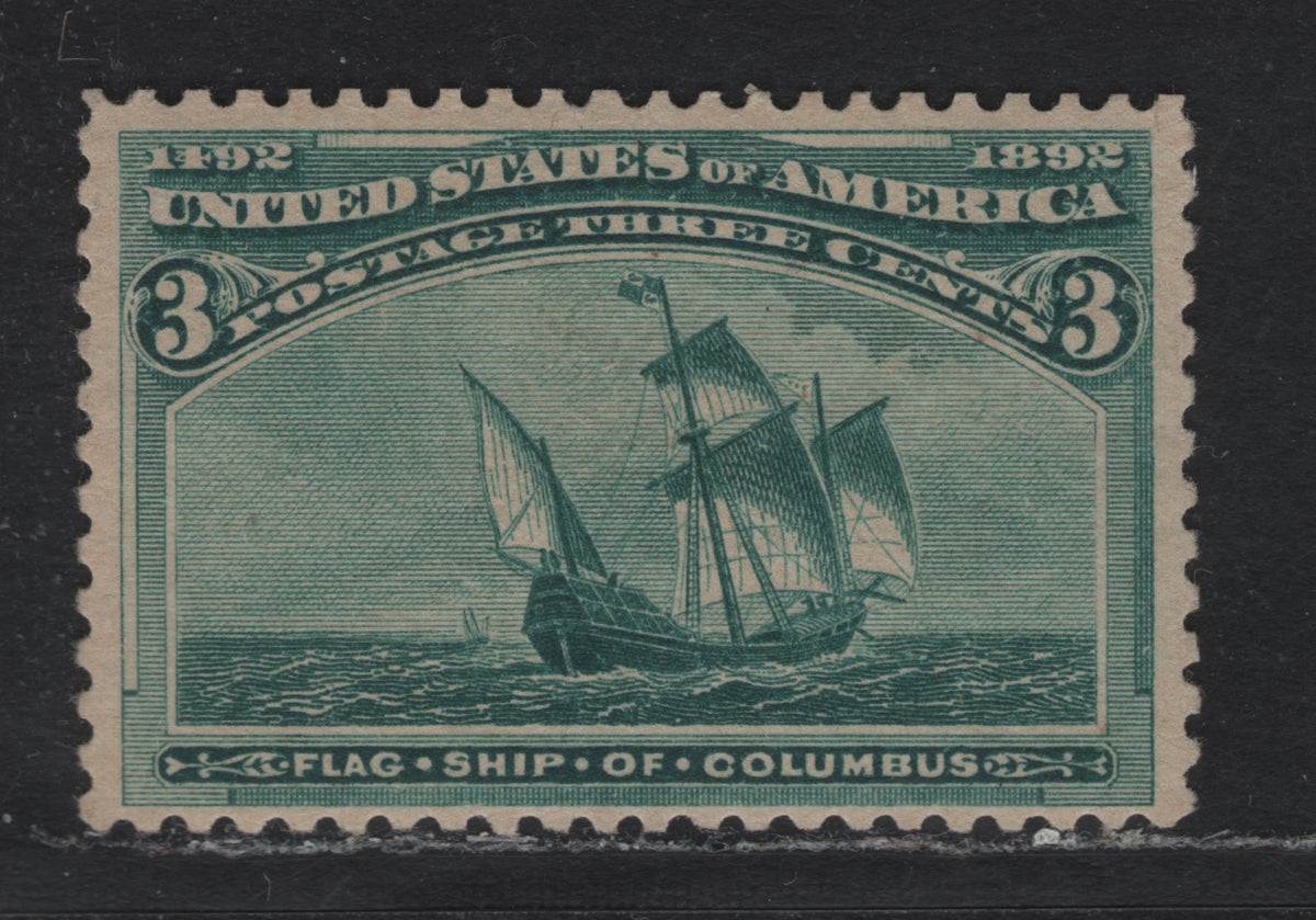 Lot 25 United States SC#232 3c Blue Green , 1893 Columbian Exposition Issue, A VFOG Single