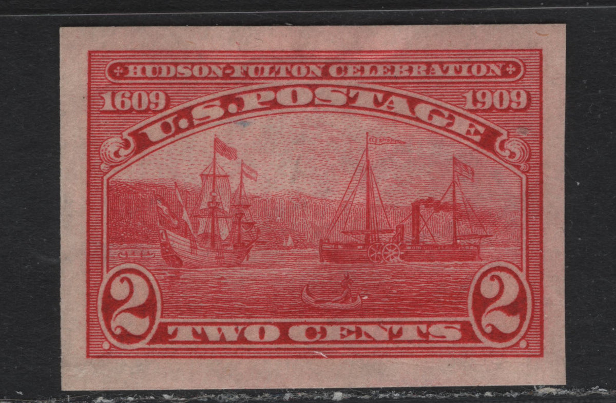 Lot 254 United States SC#373 2c Carmine , 1909 Hudson-Fulton Celebration Issue, A VFOG Single, Inverted & Reversed Wmk