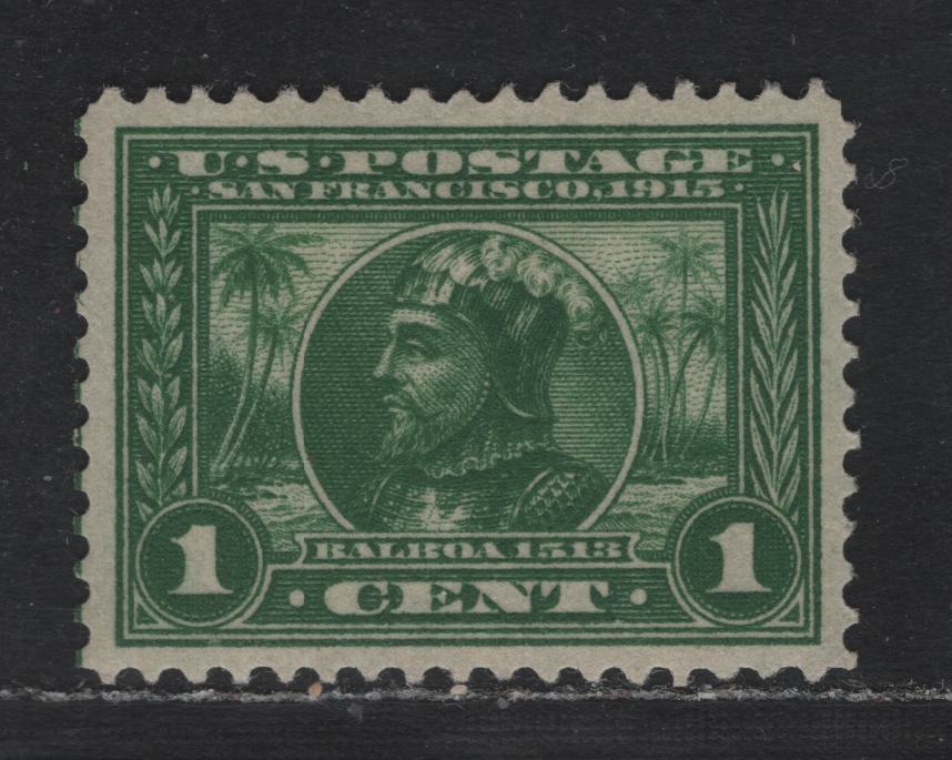 Lot 255 United States SC#397 1c Green , 1913 Panama Pacific Issue, A XFOG Single, Upright Wmk, Perf 12