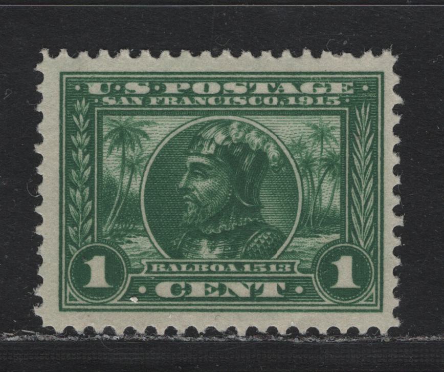 Lot 257 United States SC#397 1c Green , 1913 Panama Pacific Issue, A VFNH Single, Inverted Wmk