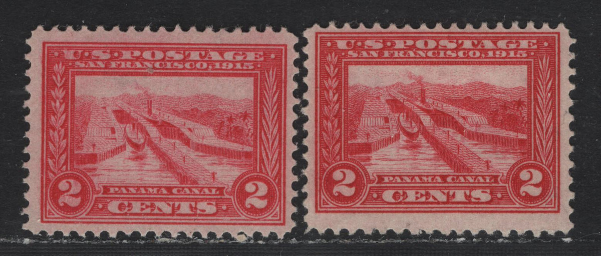 Lot 260 United States SC#398 2c Carmine - Rose Carmine , 1913 Panama Pacific Issue, A FOG Single, Upright & Inverted Wmk