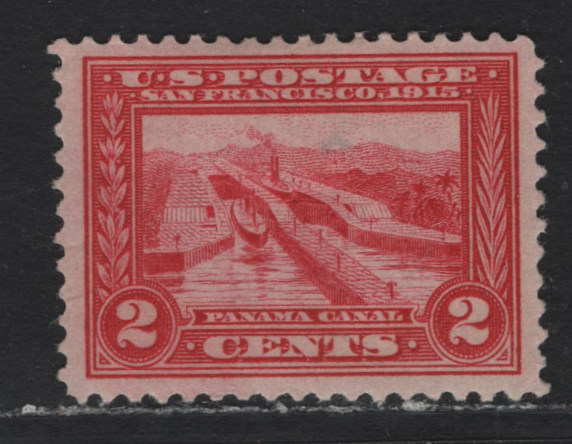 Lot 262 United States SC#398 2c Carmine , 1913 Panama Pacific Issue, A VFOG Single, Inverted Wmk, Two Small Wrinkles In Left Margin