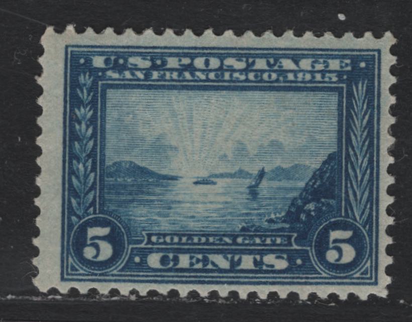 Lot 265 United States SC#399 5c Blue , 1913 Panama Pacific Issue, A FOG Single, Upright Wmk