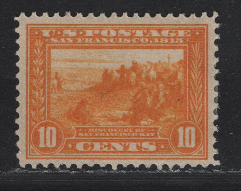 Lot 269 United States SC#400 10c Orange Yellow , 1913 Panama Pacific Issue, A VFOG Single, Upright Wmk