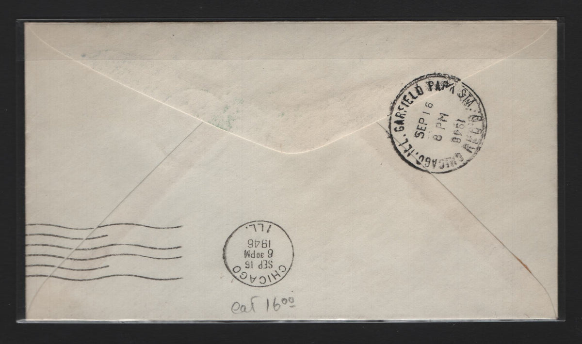 Lot 324 Canada #C9, E11, A Very Fine Used First Day Cover, Combination Cover, Cancelled With September 16 1949 Ottawa CDS Cancel