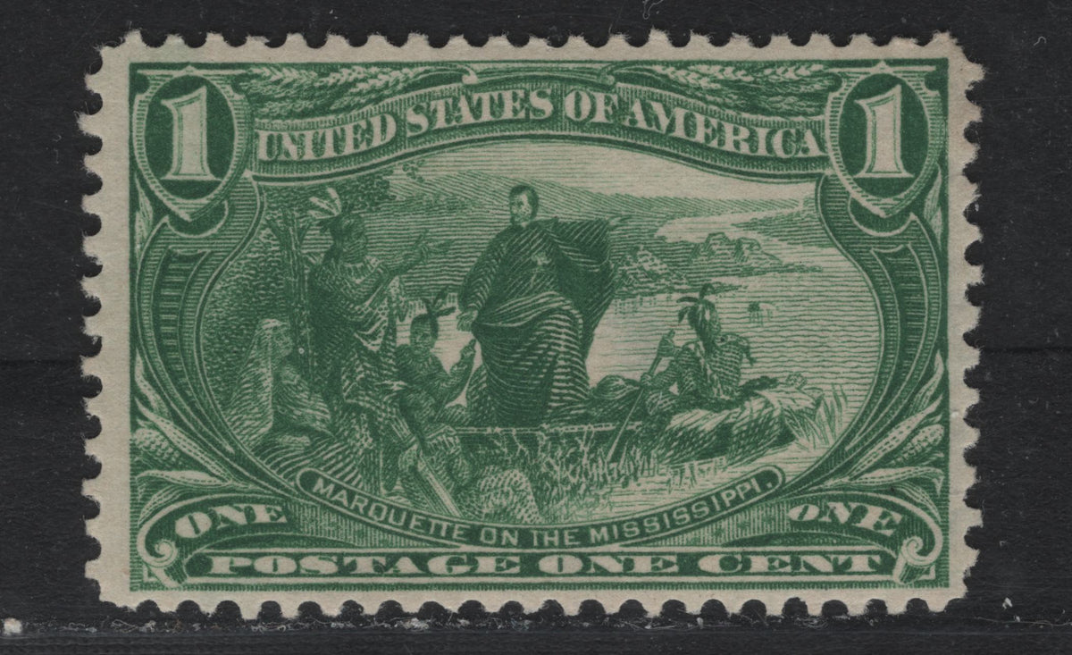 Lot 62 United States SC#285 1c Green , 1898 Trans-Mississippi Issue, A VFOG Single, Inverted & Reversed Wmk