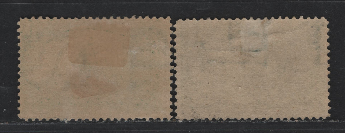 Lot 64 United States SC#285 1c Deep Green - Green , 1898 Trans-Mississippi Issue, 2 VFOG Singles, Sideways & Sideways-Inverted & Reversed Wmks