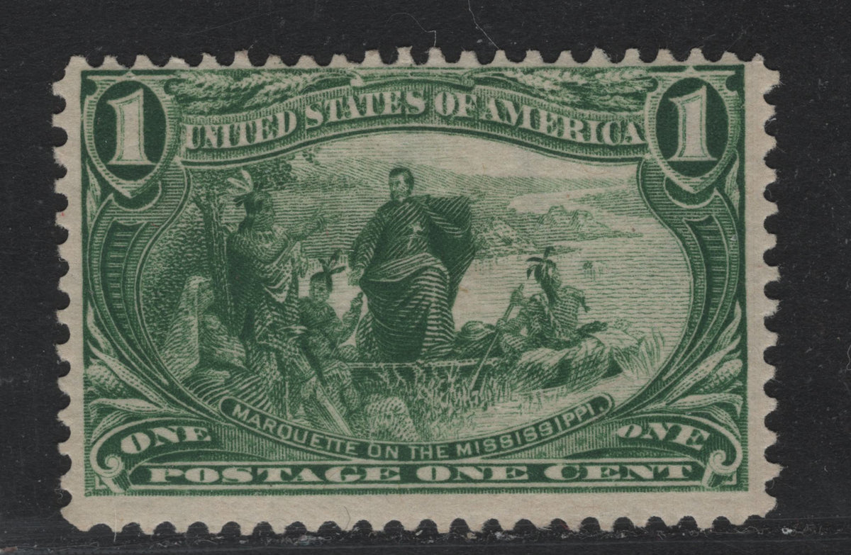 Lot 65 United States SC#285 1c Deep Green , 1898 Trans-Mississippi Issue, A FOG Single, Sideways Reversed Wmk