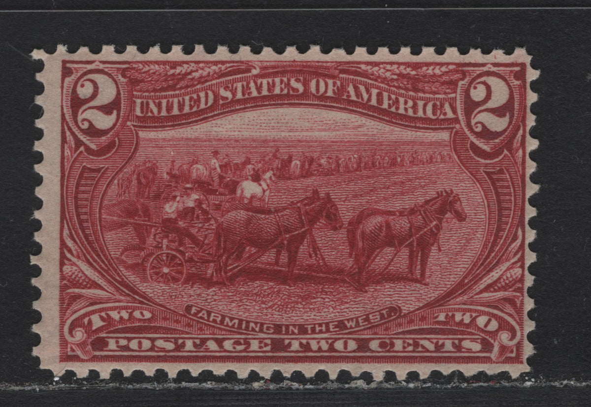 Lot 67 United States SC#286 2c Deep Copper Red , 1898 Trans-Mississippi Issue, A VGNH Single, Sideways Wmk, Small Tear At Lower Left