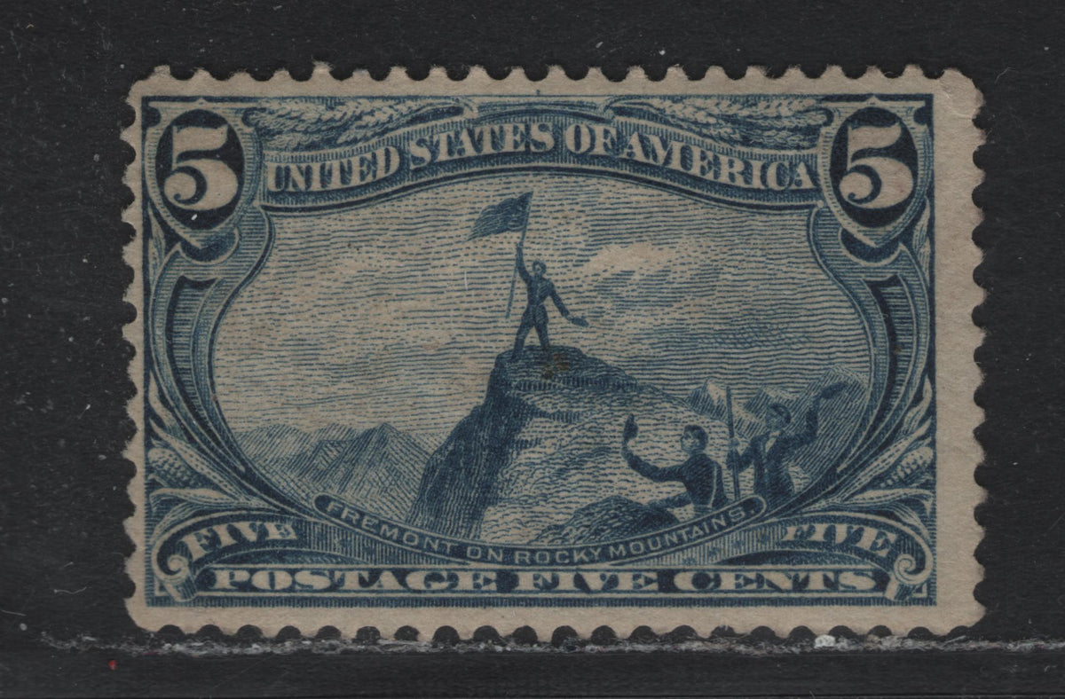 Lot 76 United States SC#288 5c Dull Blue , 1898 Trans-Mississippi Issue, A FOG Single, Sideways-Inverted & Reversed Wmk