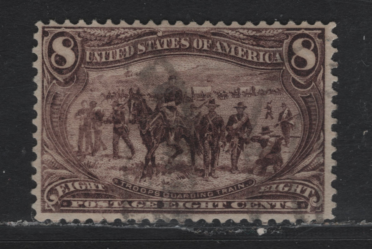 Lot 78 United States SC#289 8c Violet Brown , 1898 Trans-Mississippi Issue, A Very Fine Used Single, Sideways Reversed Wmk