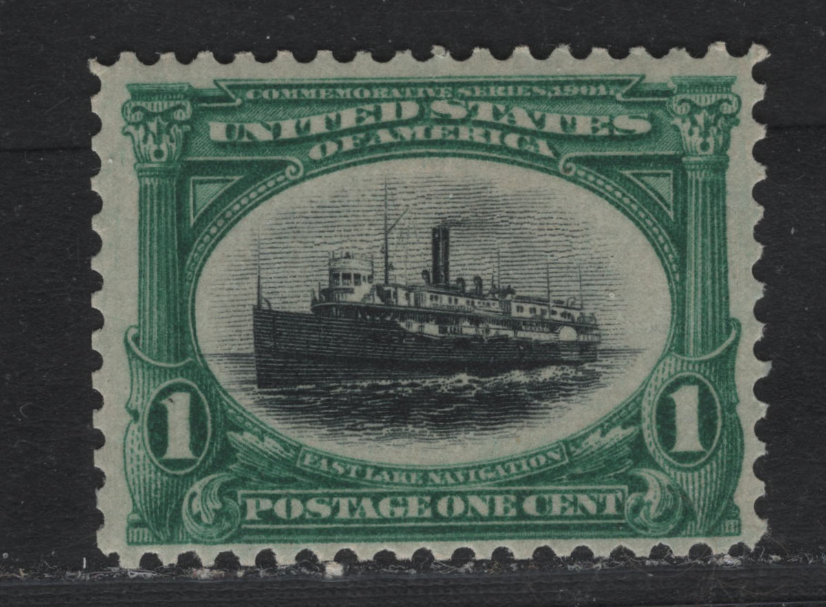 Lot 87 United States SC#294 1c Dark Blue Green & Black , 1901 Pan-American Exposition Issue, A VFOG Single, Reversed Wmk