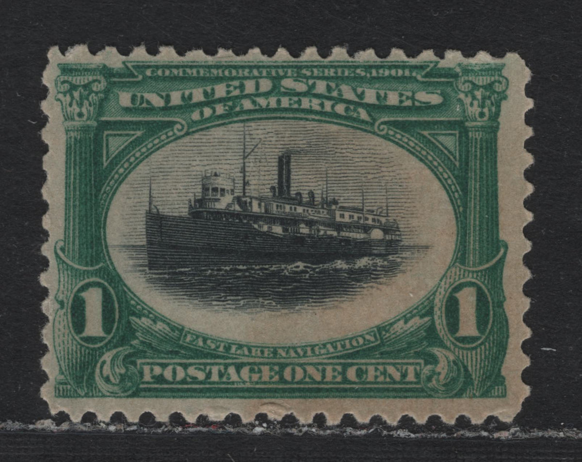 Lot 92 United States SC#294var 1c Deep Blue Green & Black , 1901 Pan-American Exposition Issue, A Fine Unused Single, Reversed Wmk