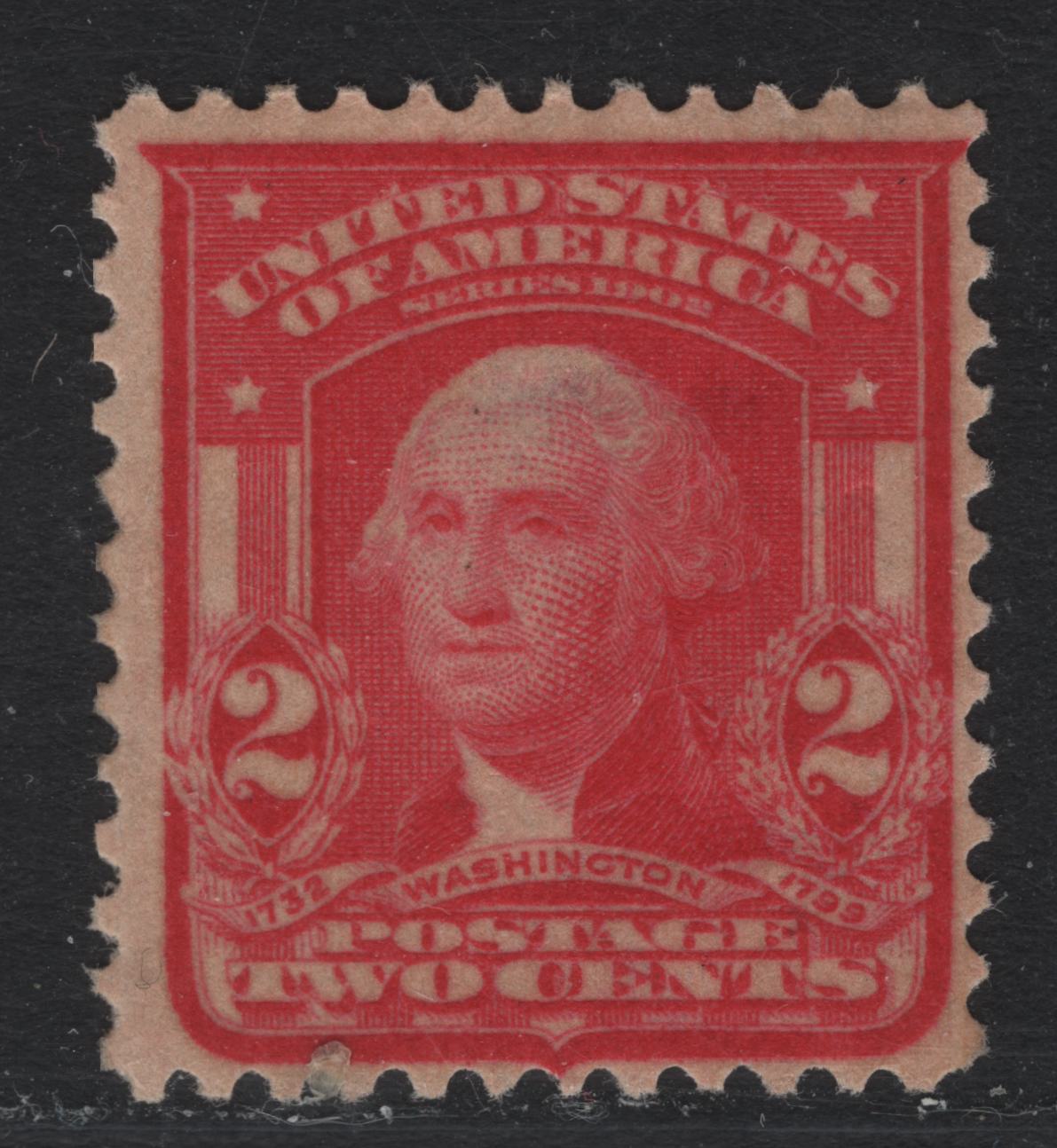 Lot 23 United States SC#319b 2c Carmine Rose , 1902-1903 2nd Bureau Issue, A FNH Single, Type 1, Upright Wmk