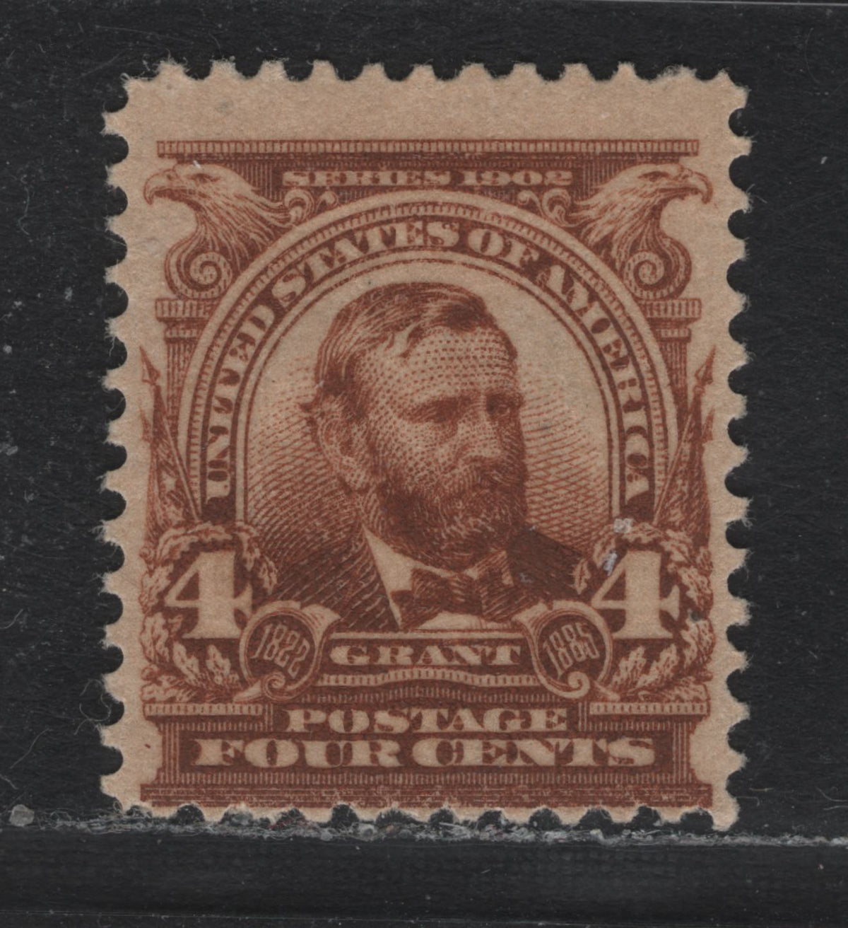 Lot 31 United States SC#303 4c Deep Orange Brown , 1902-1903 2nd Bureau Issue, A FOG Single, Normal Wmk