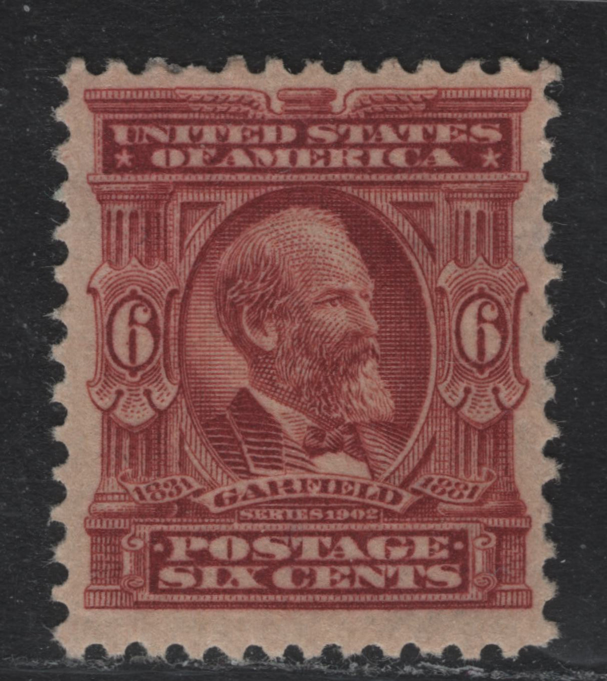 Lot 41 United States SC#305 6c Claret Brown , 1902-1903 2nd Bureau Issue, A FOG Single, Normal Wmk