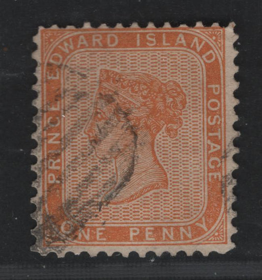 Lot 3 Prince Edward Island #4iii 1d Brown Orange Queen Victoria, 1862-1865 Pence Issue, A VG Used Single Yellowish Paper, Perf. 11.5, Priced Used In Gibbons