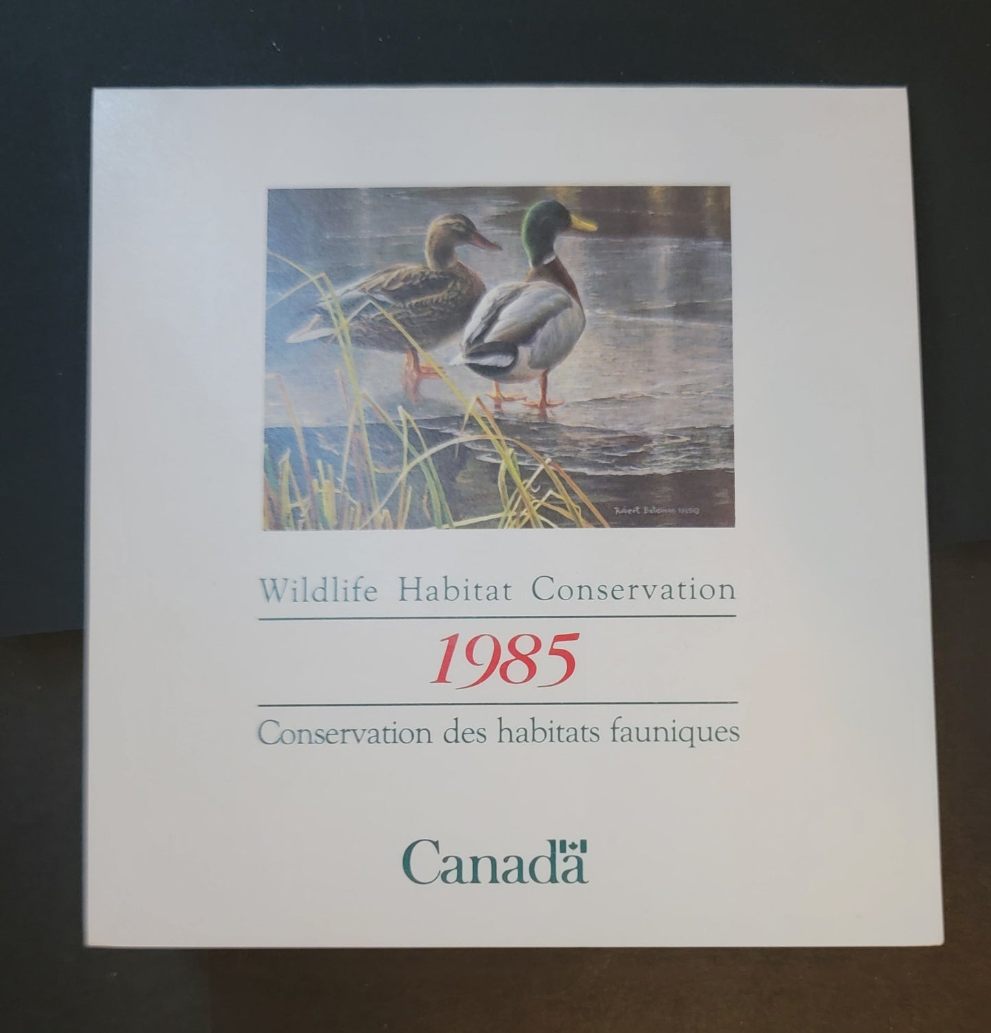 Lot 139 Canada  #FWH1 $4 Multicoloured Mallards, 1985 Federal Wildlife Habitate Conservation Issue, A VFNH Complete Booklet MF Inside Cover, LF Stamp