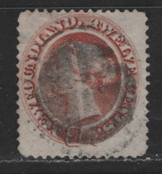 Lot 304 Newfoundland #28 12c Pale Red Brown Queen Victoria, 1865-1870 First Cents Issue, A VG Used Single On White Paper