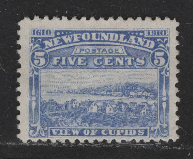 Lot 306 Newfoundland #91a 5c Pale Ultramarine View Of Cupids, 1910 John Guy Issue, A Fine OG Single Perf. 12 x 12