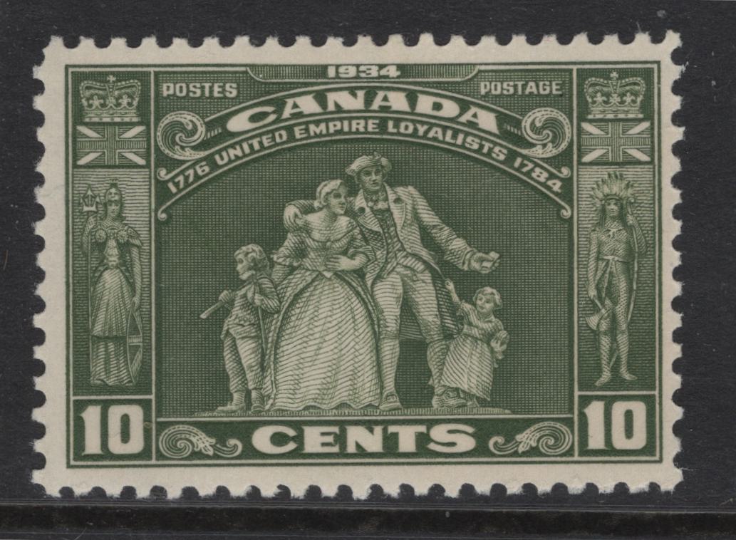 Lot 315 Canada (C)  #209 10c Olive Green Loyalists Statue, 1934 Loyalists Issue, A FNH Single, Paper BABN-II, Perf 10.8