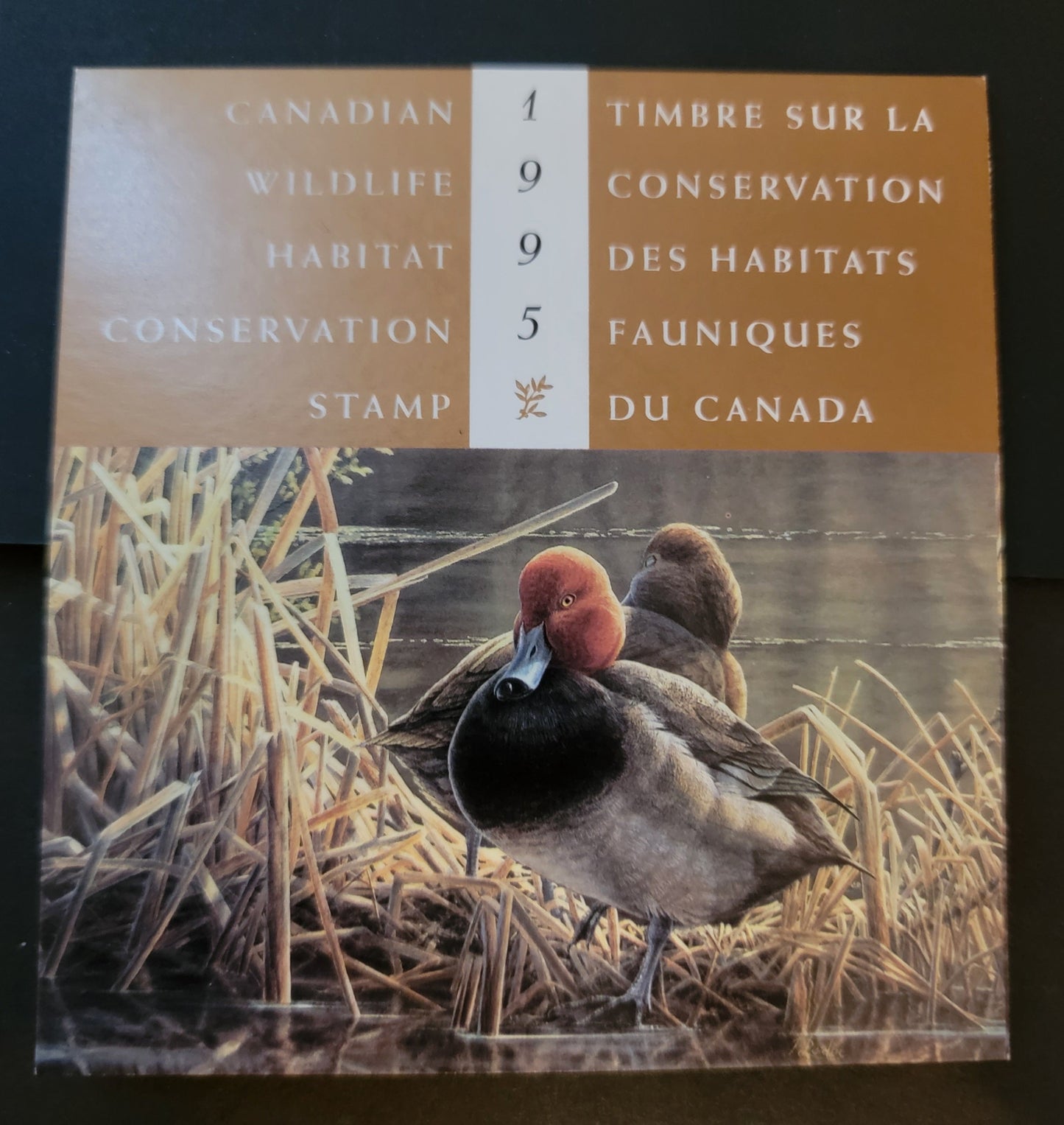 Canada  #FWH11 $8.5 Multicoloured Redheads, 1995 Federal Wildlife Habitate Conservation Issue, A VFNH Complete Booklet HB Inside Cover, NF Stamp
