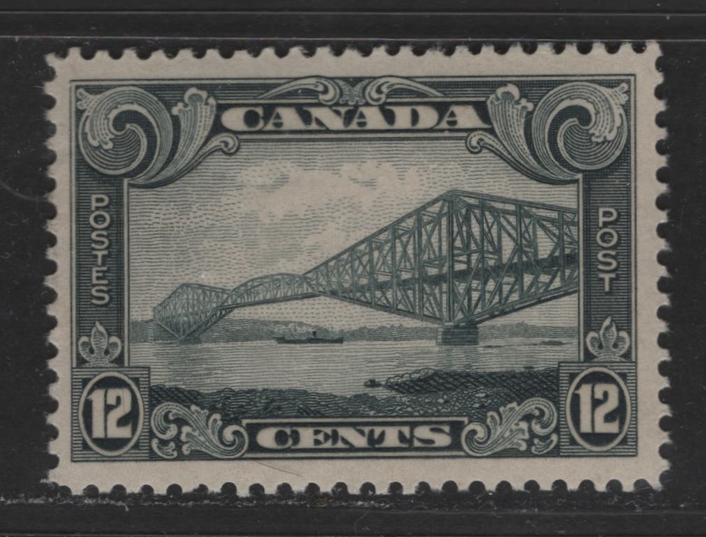 Lot 325 Canada #156 12c Slate Quebec Bridge, 1928-1929 Scroll Issue, A VFOG Single