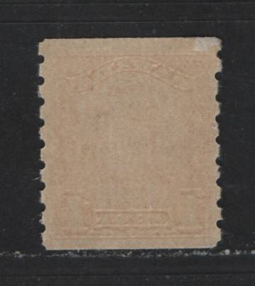 Lot 328 Canada #160 1c Orange King George V, 1928-1929 Scroll Issue, A Fine OG Coil Single Perf. 8 Vertically