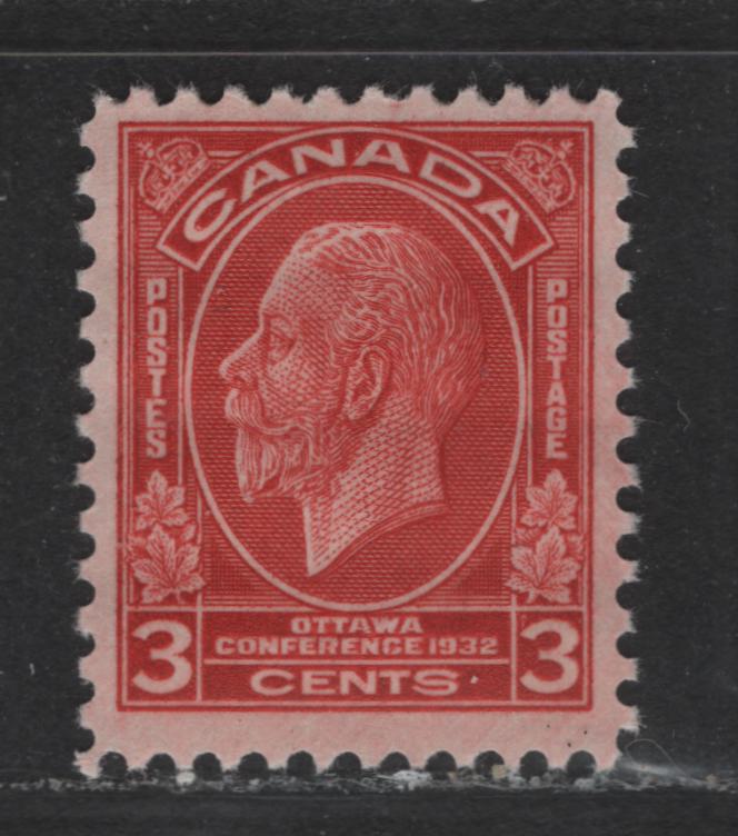 Lot 332 Canada #192 3c Deep Red King George V, 1932 Ottawa Conference Issue, A VFNH Single