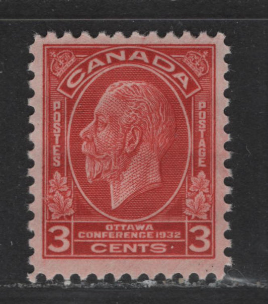 Lot 117 Canada #192 3c Deep Red King George V, 1932 Ottawa Conference Issue, A VFNH Single