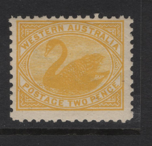 Lot 393 Australia - Western Australia (C)  SG#152 2d Yellow Swan, 1905-1912 Swan Keyplate Issue, A FNH Single, Sideways Crown Over A Wmk