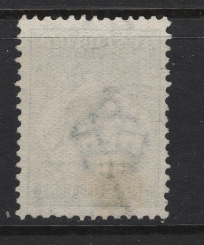 Lot 398 Australia (C)  SG#11a 1/- Blue Green Kangaroo & Map, 1913-1914 Kangaroo Issue, A Very Fine Used Single, 1st Wmk (Wide Crown over A)