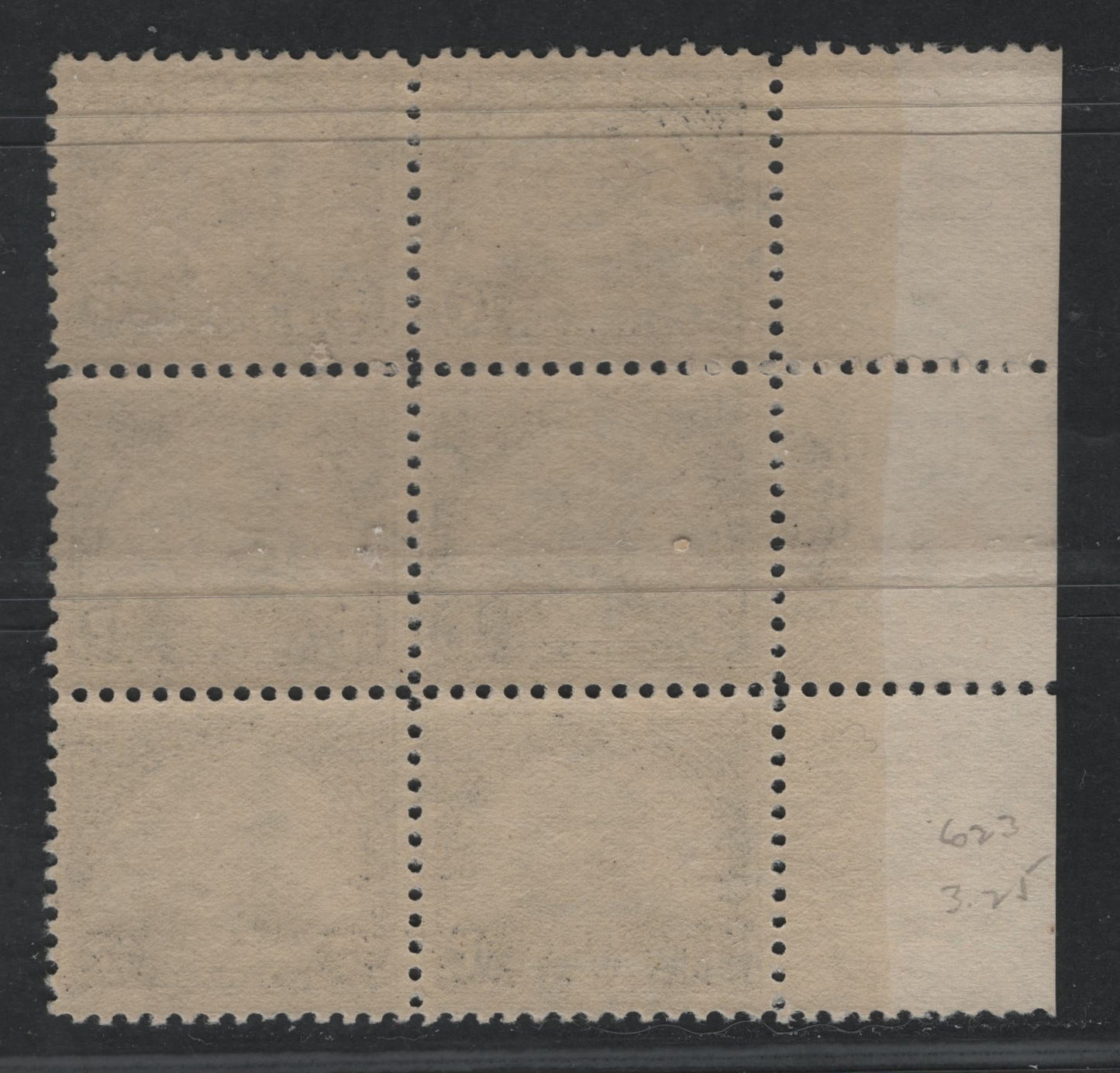 United States Of America #623 17c Black Woodrow Wilson, 1922-1926 4th Bureau Issue, A VFNH Left Plate 18027 Block Of 6 Flat Plate Printing