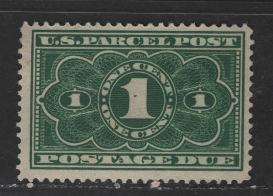 Lot 424 United States Of America #JQ1 1c Dark Green Numeral On Engine Turned Background, 1913 Parcel Post Postage Due Stamps, A Fine NH Single