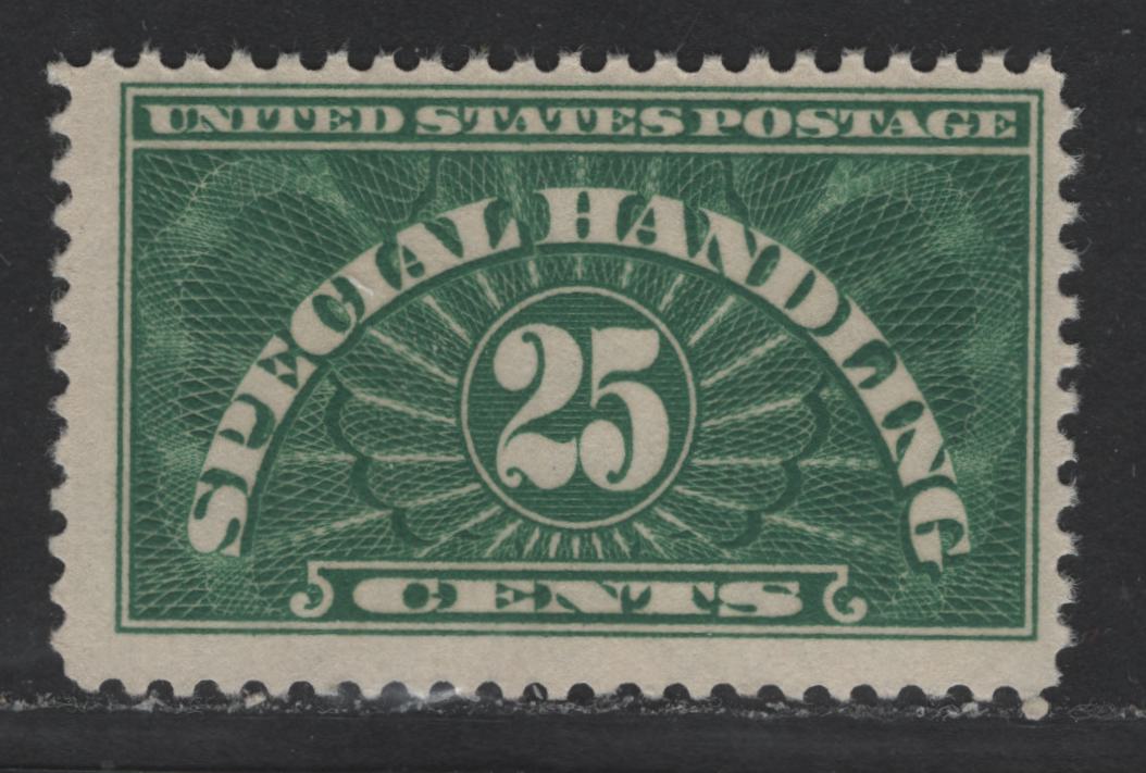 Lot 433 United States Of America #QE4 25c Dark Green Numeral On Engine Turned Background, 1925-1955 Special Handling Stamps, A Fine NH Single Wet Printing