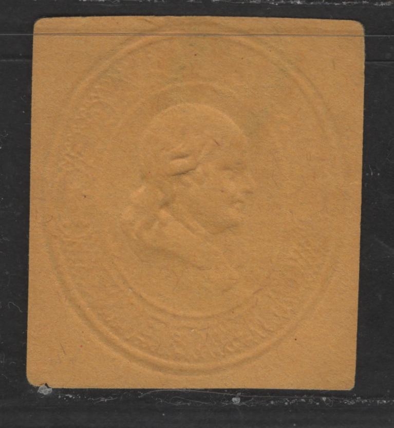 Lot 439 United States Of America #U76 1c Blue Benjamin Franklin, 1870-1871 Reay Issue, A Fine Used Single On Orange ;Paper