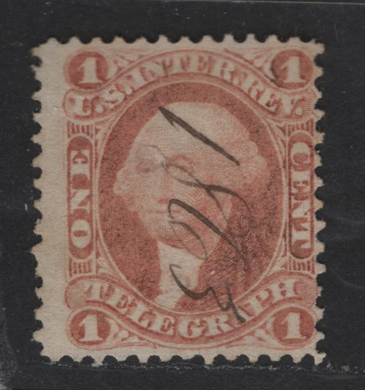 Lot 465 United States Of America #R4c 1c George Washington George Washington, 1861-1871 First Revenue Issue, A Fine Used Single Telegraph, Perforated