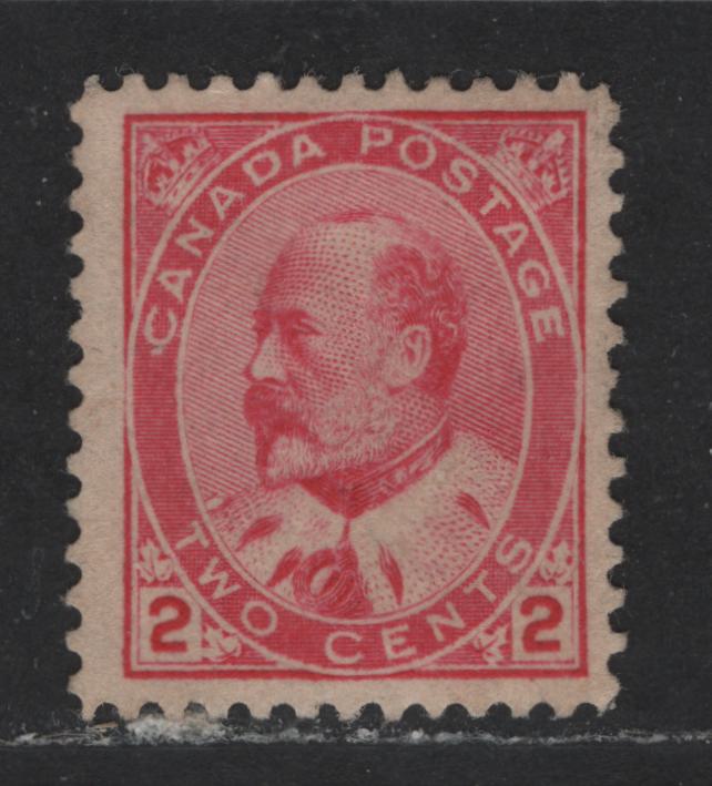 Lot 465 Canada #90e 2c Carmine Rose King Edward VII, 1903-1910 King Edward VII Issue, A Fine Unused Singles Type 1