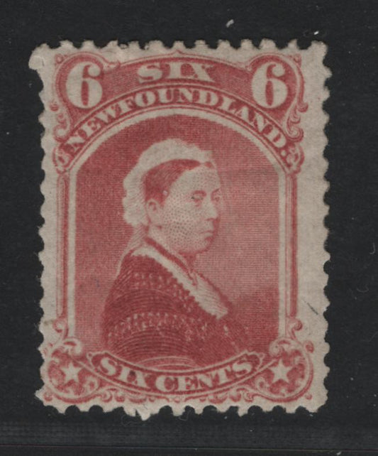 Lot 47 Newfoundland #35 6c Dull Rose Queen Victoria, 1868-1894 Second Cents Issue, A Fine OG Single