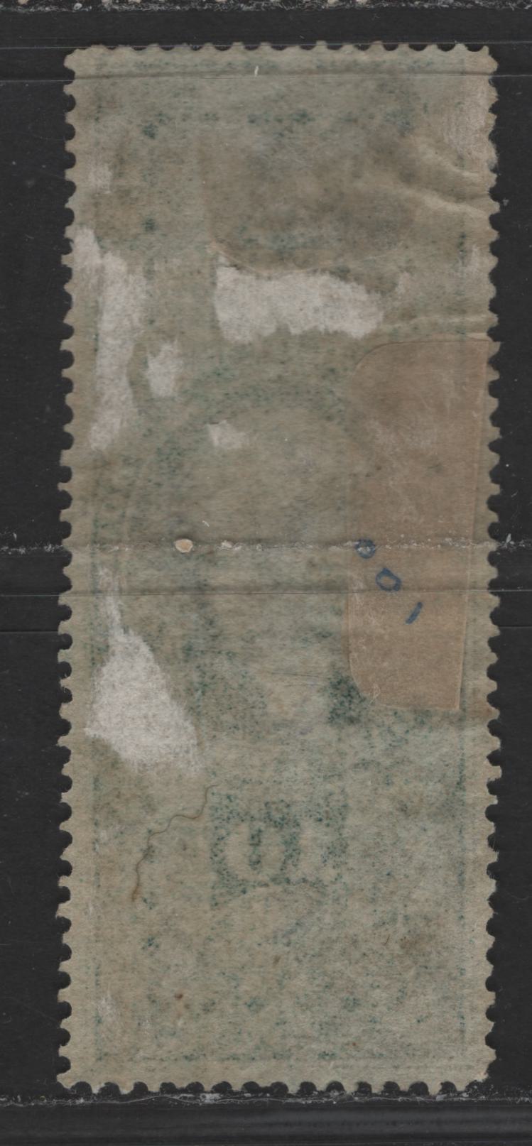 Lot 482 United States Of America #R93c $10 Dark Green George Washington, 1862-1871 First Revenue Issue, A Fine Used Single Charter Party, Perforated