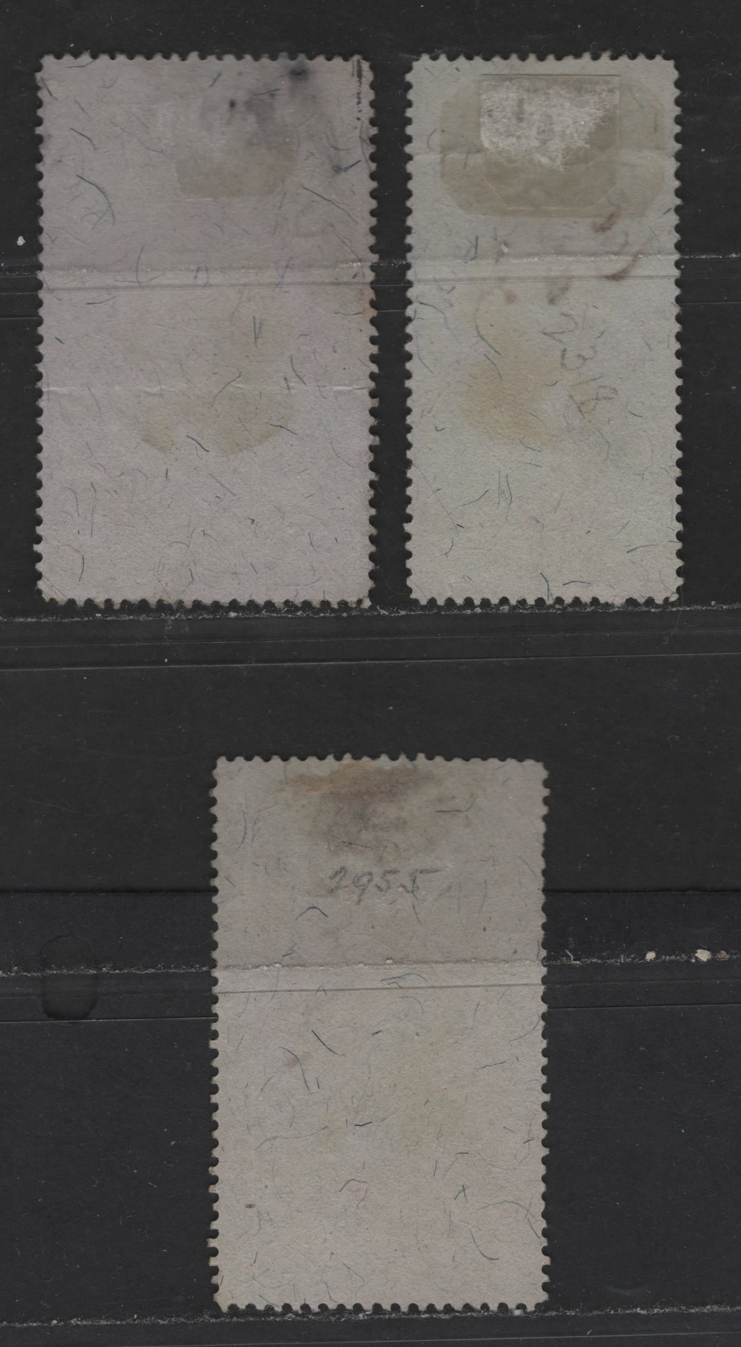 Lot 485 United States Of America #R118, R124, R145 $1-$2 Blue & Black, Vermilion & Black George Washington, 1871-1872 Second & Third Revenue Issues, 3 Fair - VG  Used Singles Fine Appearance, But Heavy Creases Or Light Crease & Thin