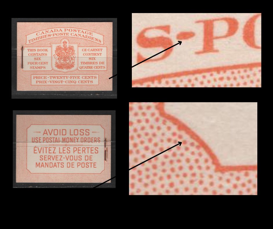 Lot 500 Canada #BK42a 4c Vermilion King George VI , 1949-1952 Postes-Postage Issue, A Fine NH Complete Booklet Pane of 6, Bilingual Covers, Harris Type IIIe Gii, No Rate Page, Orange Cover