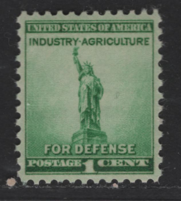 Lot 522 United States Of America #899 1c Bright Blue Green Statue Of Liberty, 1940 National Defense Issue, A GEM NH Single Utter Perfection!