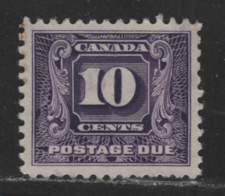 Lot 545 Canada #J10 10c Dark Violet Numeral On Engine Turned Background, 1930-1932 Second Postage Due Issue, A Fine OG Single With Light Yellowish Cream Gum