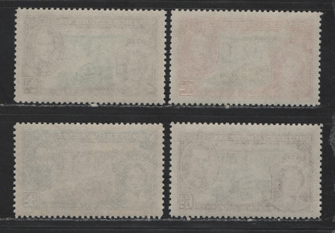 Lot 565 Southern Rhodesia #38-41 1d-6d Olive Green & Carmine - Black & Deep Rose Lilac King George VI,Queen Elizabeth, Train & Victoria Falls, 1937 Coronation Issue, 4 VFNH Singles The Basic Sets With The Common Shades Of Each Value